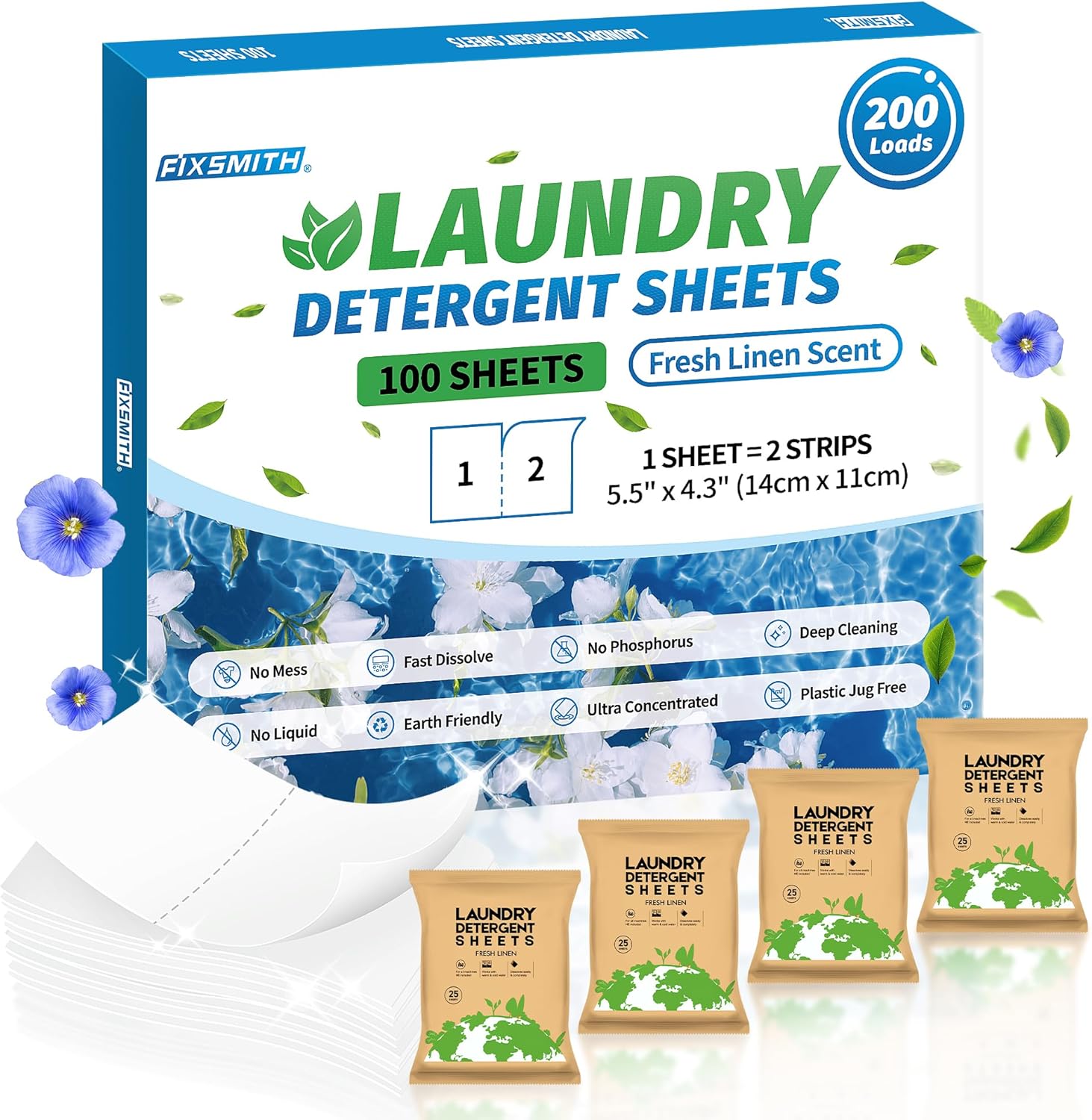 Laundry Strip Eco - Laundry Detergent Sheets - 200 Loads