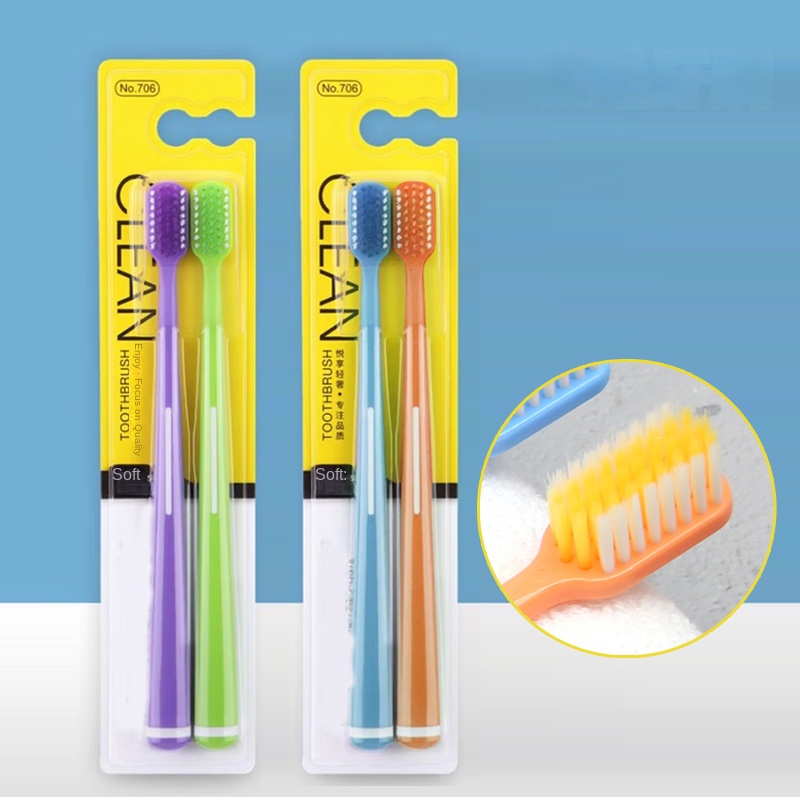 Bamboo Toothbrush Set - Bamboo Charcoal Ultra-Soft Toothbrush Set 2-Pack,