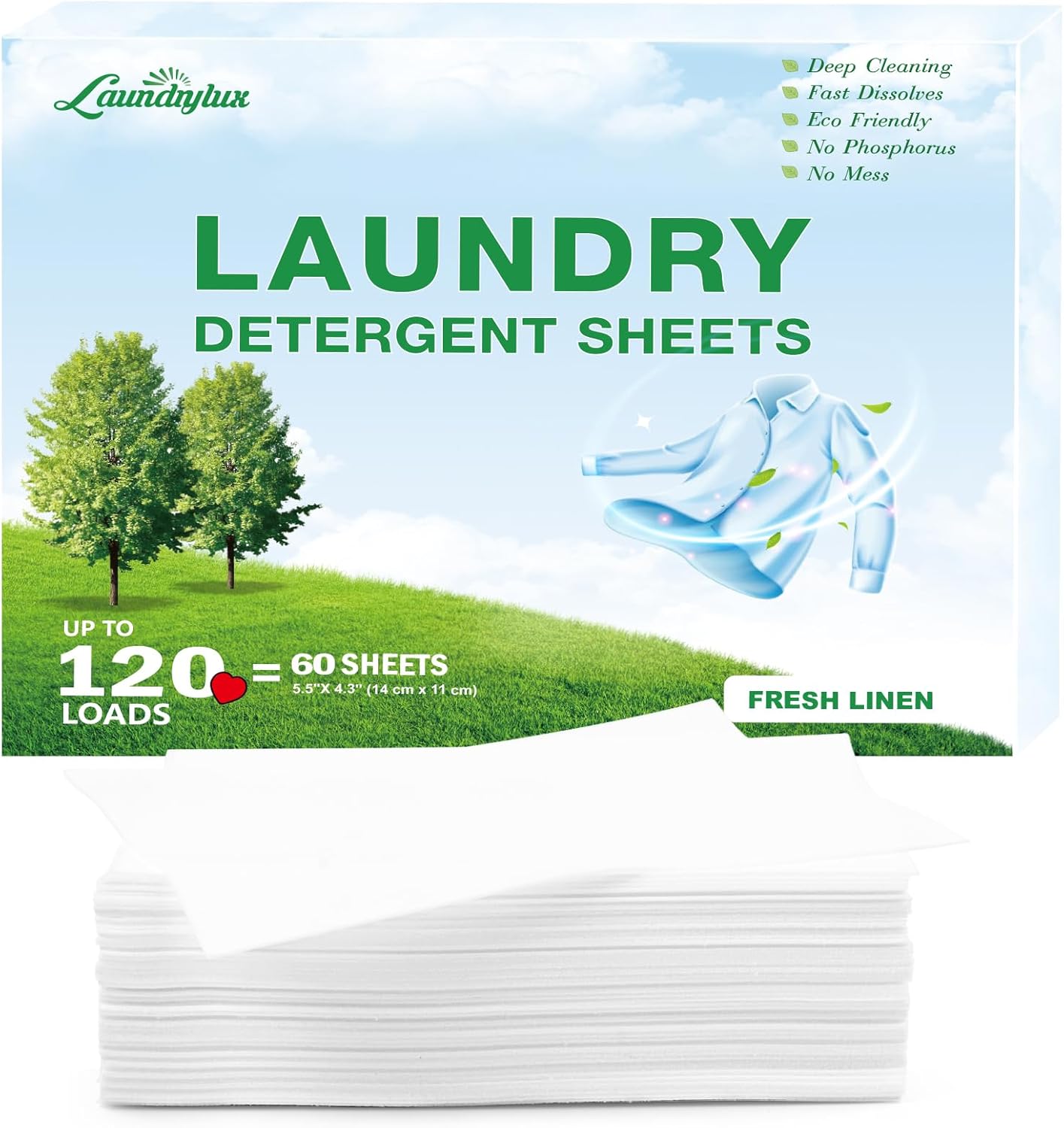 Laundry Strip Eco - Laundry Detergent Sheet, Eco-Friendly & Hypoallergenic