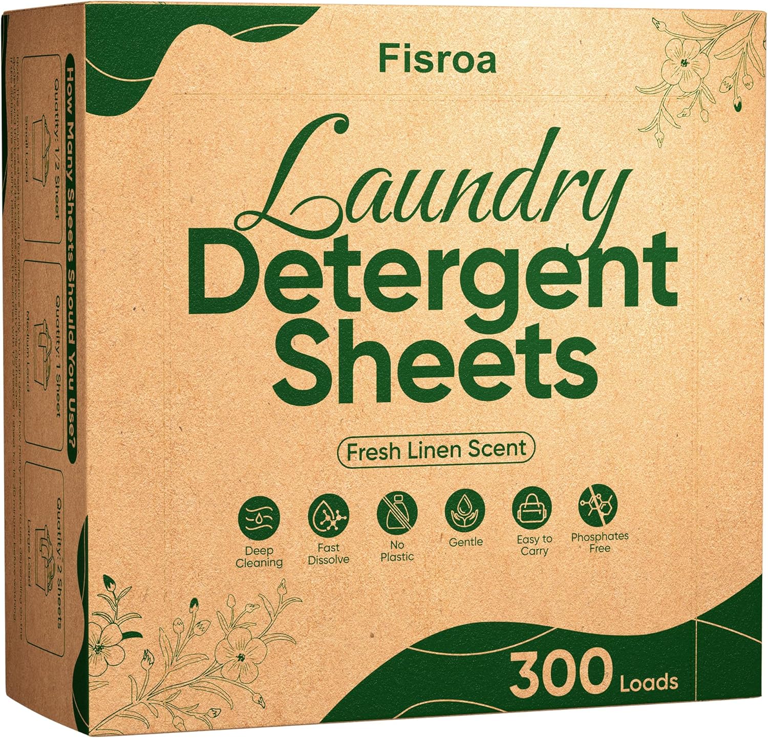Laundry Strip Eco - Travel Laundry Detergent Sheets 300 Loads