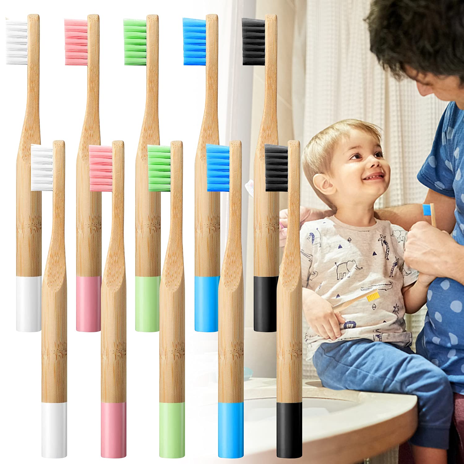 10/20 Pcs Kids Bamboo Toothbru - Bamboo Toothbrush Set avis et prix