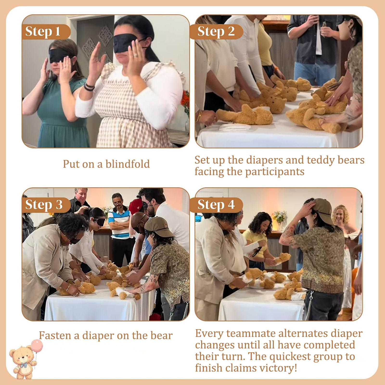 4/6/8/12 Sets Baby Shower Game - Cloth Diaper Insert avis et prix