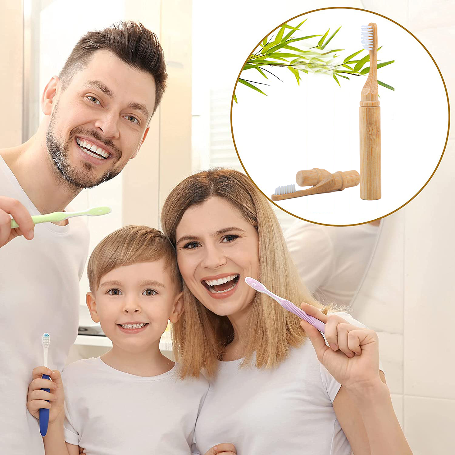 New  Bamboo Sleeve Toothbrush  - Bamboo Toothbrush Set avis et prix