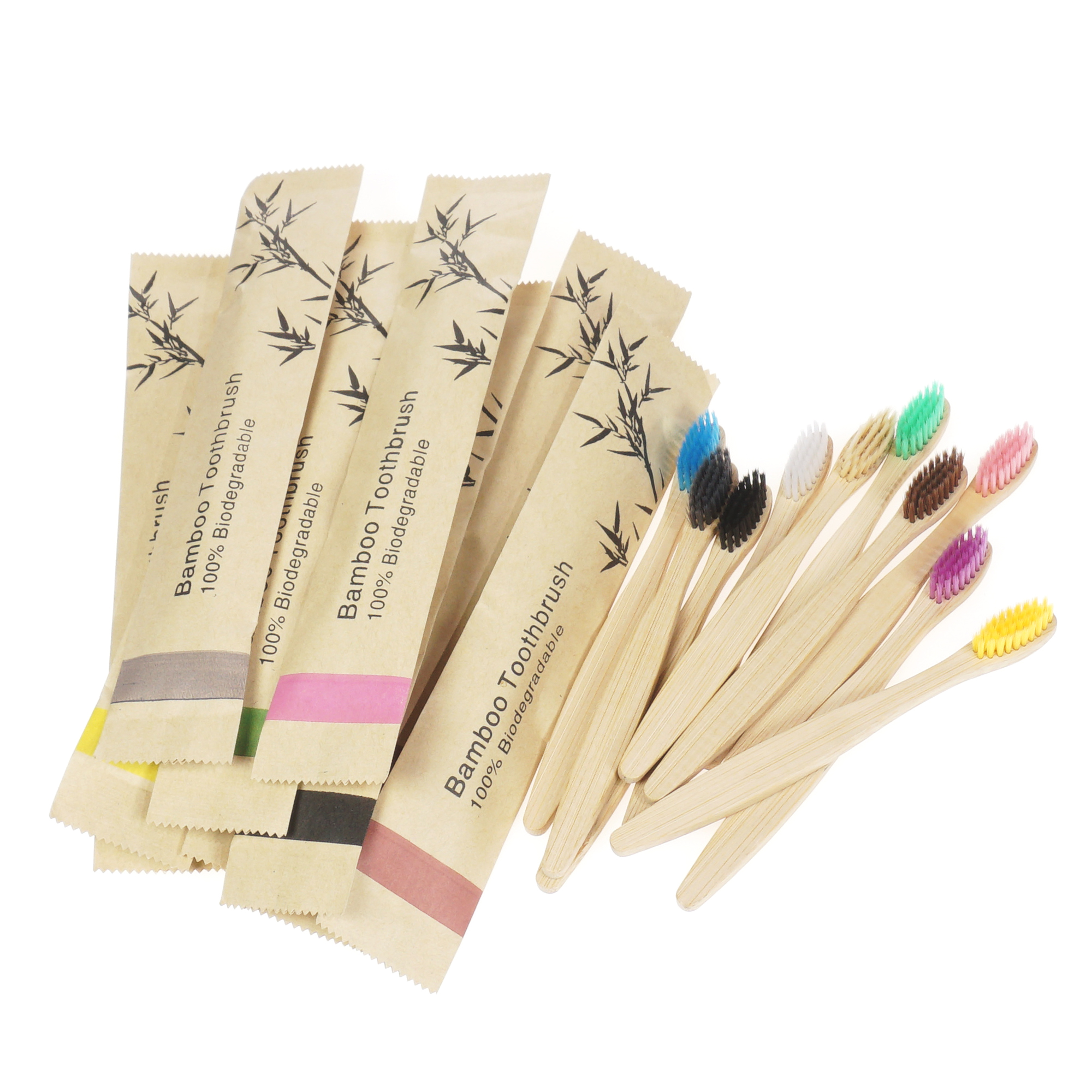 20Pcs Children's Colorful Toot - Bamboo Toothbrush Set avis et prix
